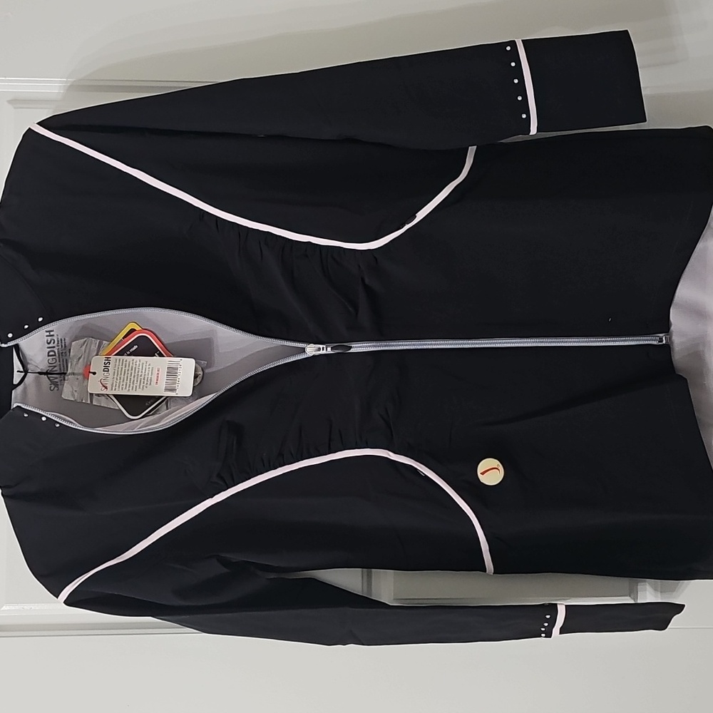 Swingdish Women's Luxury Golf Jacket NWT Size Medium Swarovski Crystal Accents